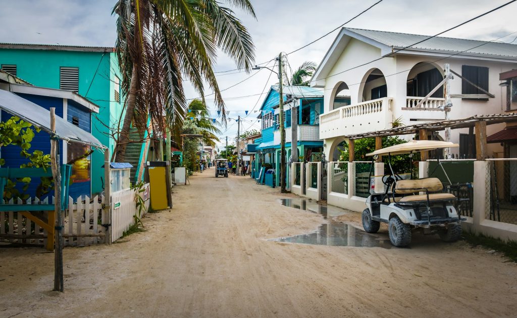 Main street of Caye Caulker - Belize